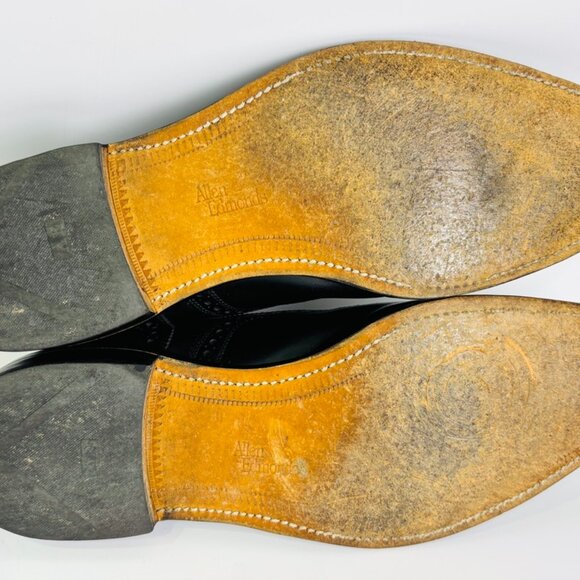 Vintage Allen Edmonds "Argonaut" Men's Leather Cap-Toe Oxfords 10.5 D Black - Picture 15 of 16